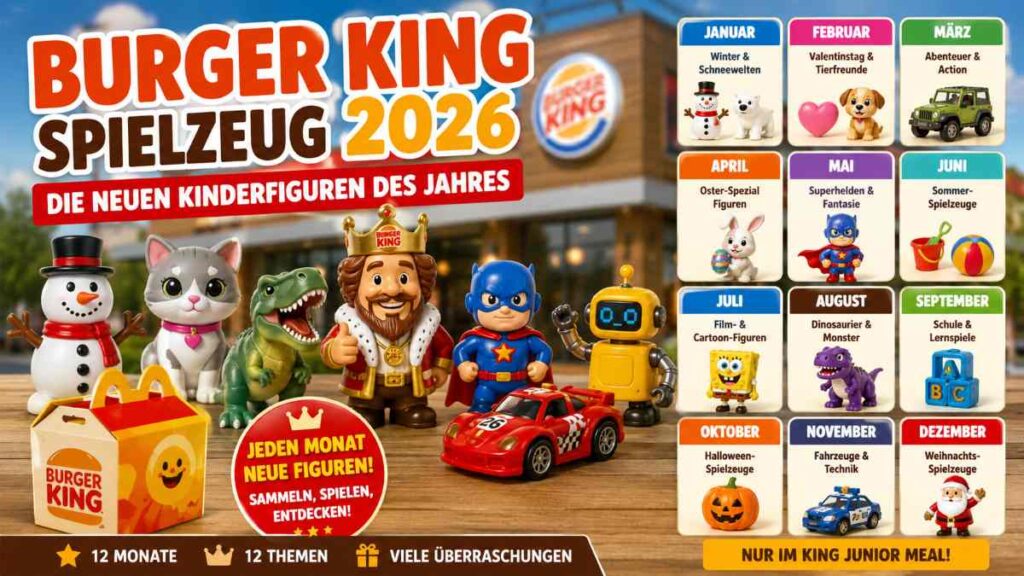 Burger King Spielzeug 2026 Die neuen Kinderfiguren des Jahres