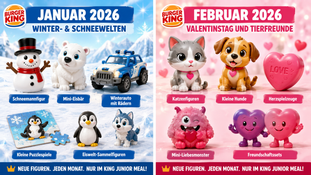 Burger King Spielzeug 2026 Die neuen Kinderfiguren des Jahres