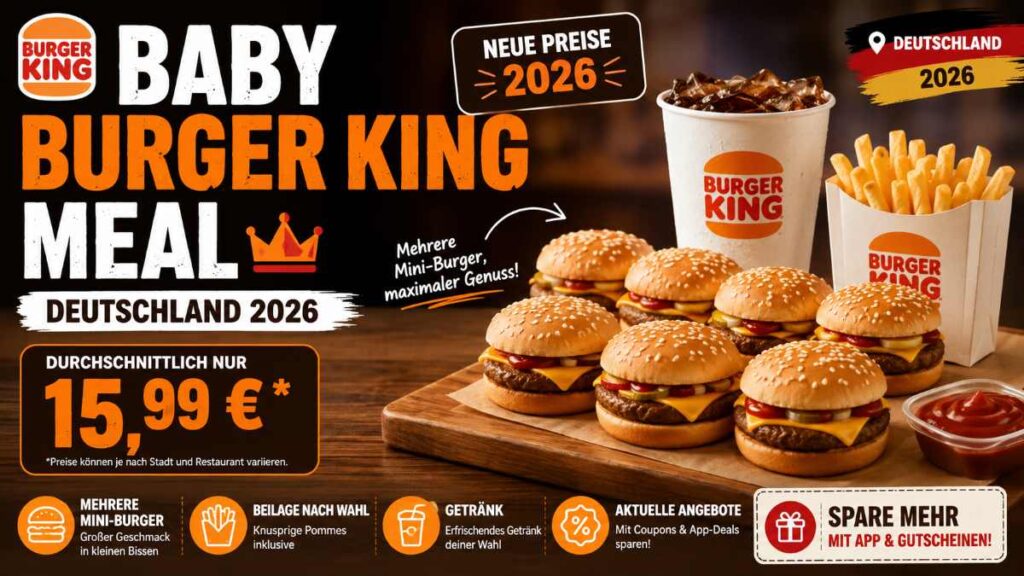 Baby Burger King Meal Deutschland 2026 – Neue Preise, Menü & Aktuelle Angebote