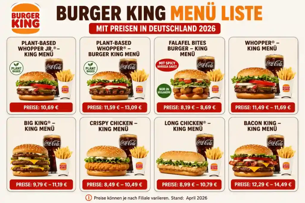 Burger King Menü